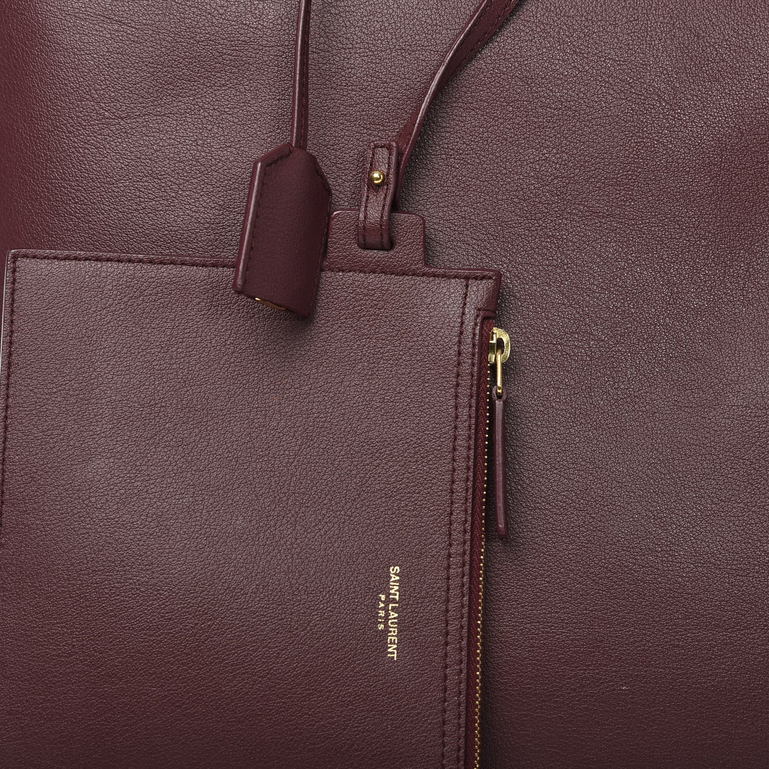 Saint Laurent Calfskin Medium Shopping Tote Palissandre 16 of 16