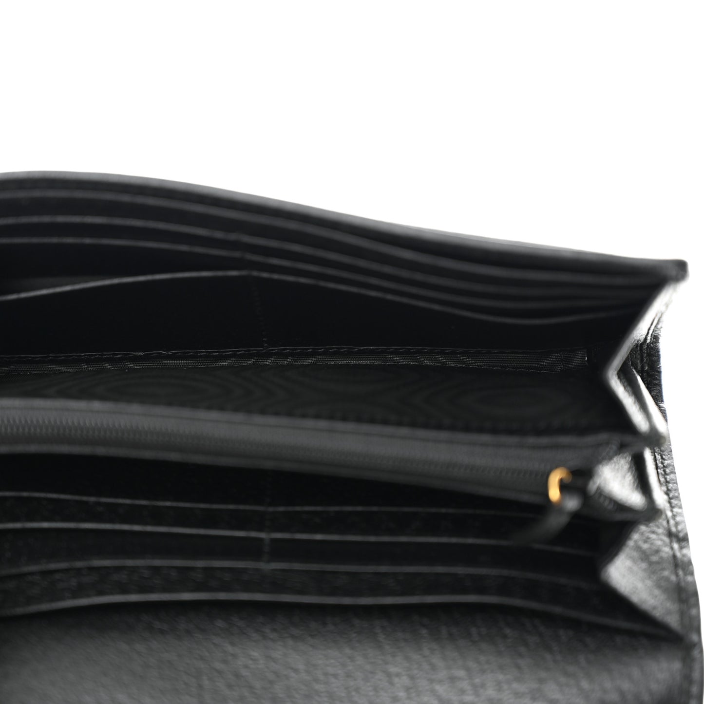 Calfskin Web Ophidia Wallet On Chain Black