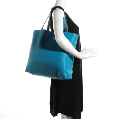Hermes Taurillon Clemence Double Sens 45 Reversible Tote Colvert Turquoise 2 of 8