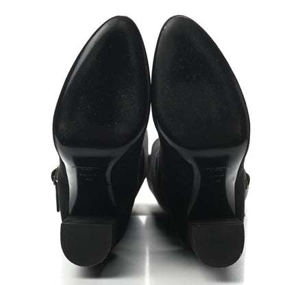 Saint Laurent Suede Knee High Boots 40 Black 6 of 8