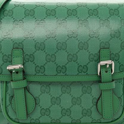 Gucci Monogram GG Childrens Messenger Bag Green 8 of 10
