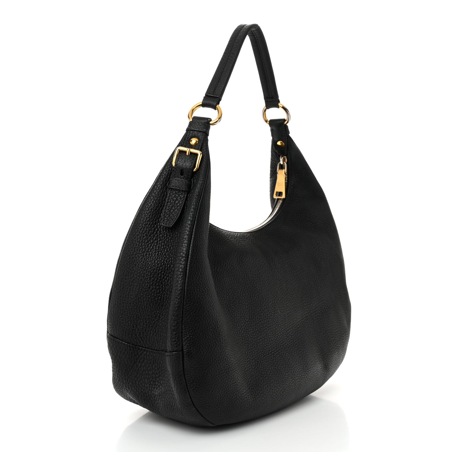 Prada Vitello Daino Hobo Black 3 of 11