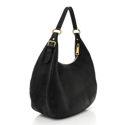 Prada Vitello Daino Hobo Black 3 of 11