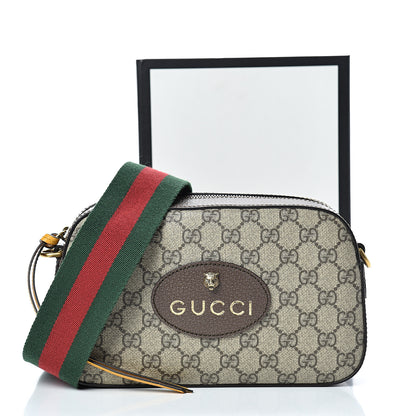 Gucci GG Supreme Monogram Web Neo Vintage Shoulder Bag Beige New Acero Crop 10 of 10