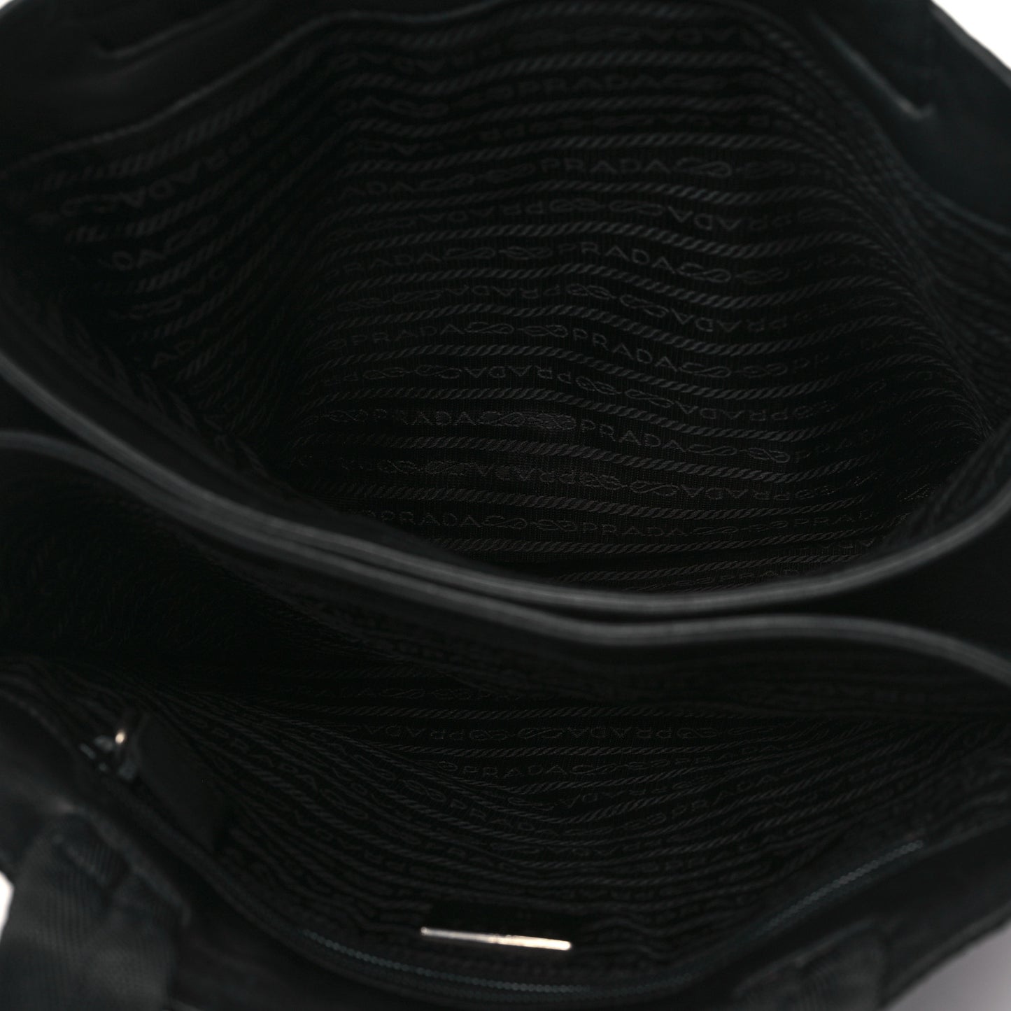 Nylon Calfskin Tote Black