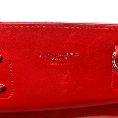 Saint Laurent Calfskin Crocodile Embossed Nano Sac De Jour Red 6 of 12