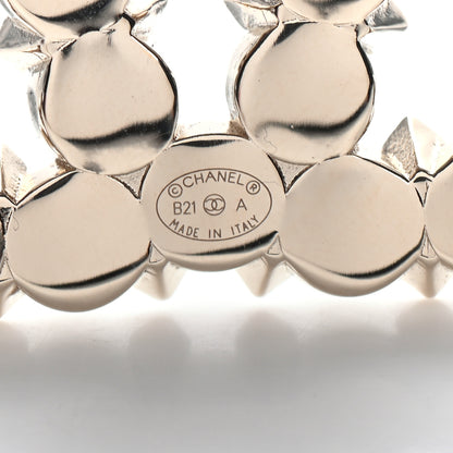 Chanel Pearl Crystal CC Brooch Gold 4 of 4