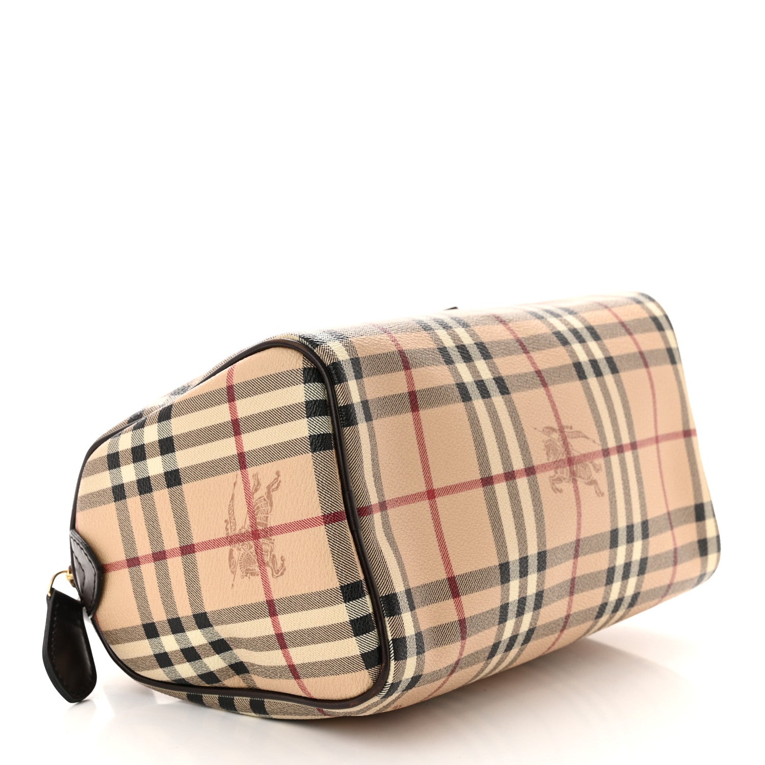 Burberry Haymarket Check Small Chester Bowling Bag Chocolate 4 of 10