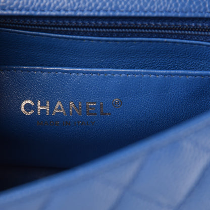 Chanel Caviar Quilted Mini Rectangular Flap Blue 6 of 10
