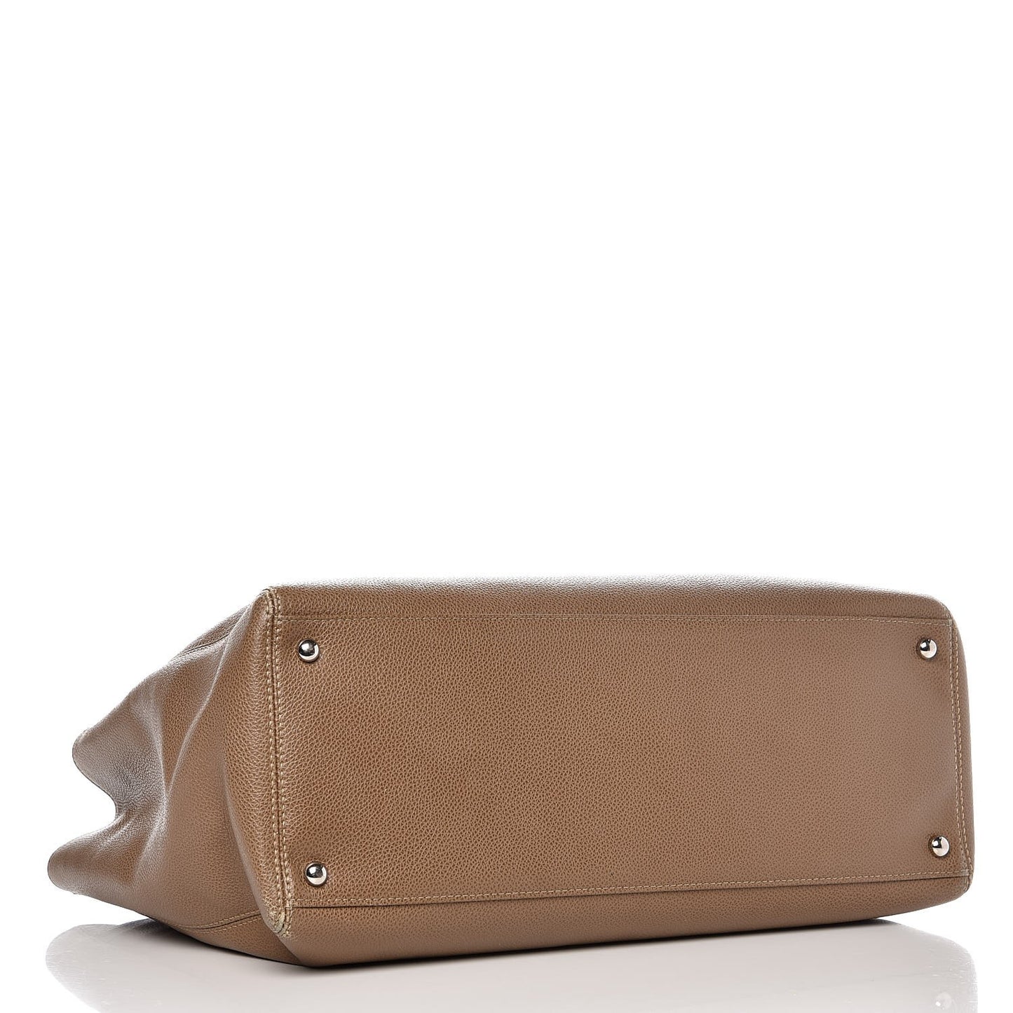 Calfskin Cerf Executive Shopper Tote Beige