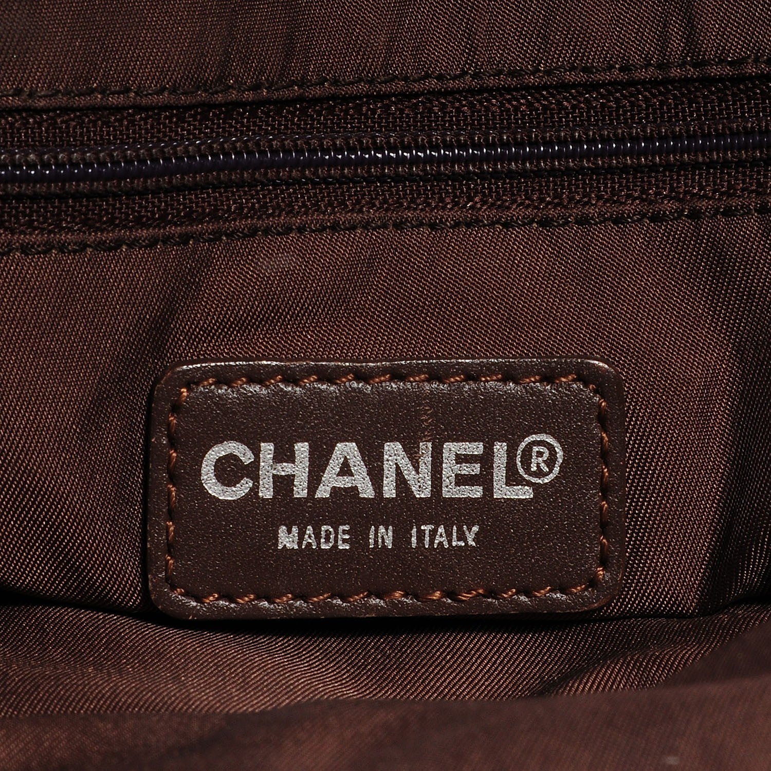 Chanel Nylon CC Travel Medium Tote Brown 5 of 6