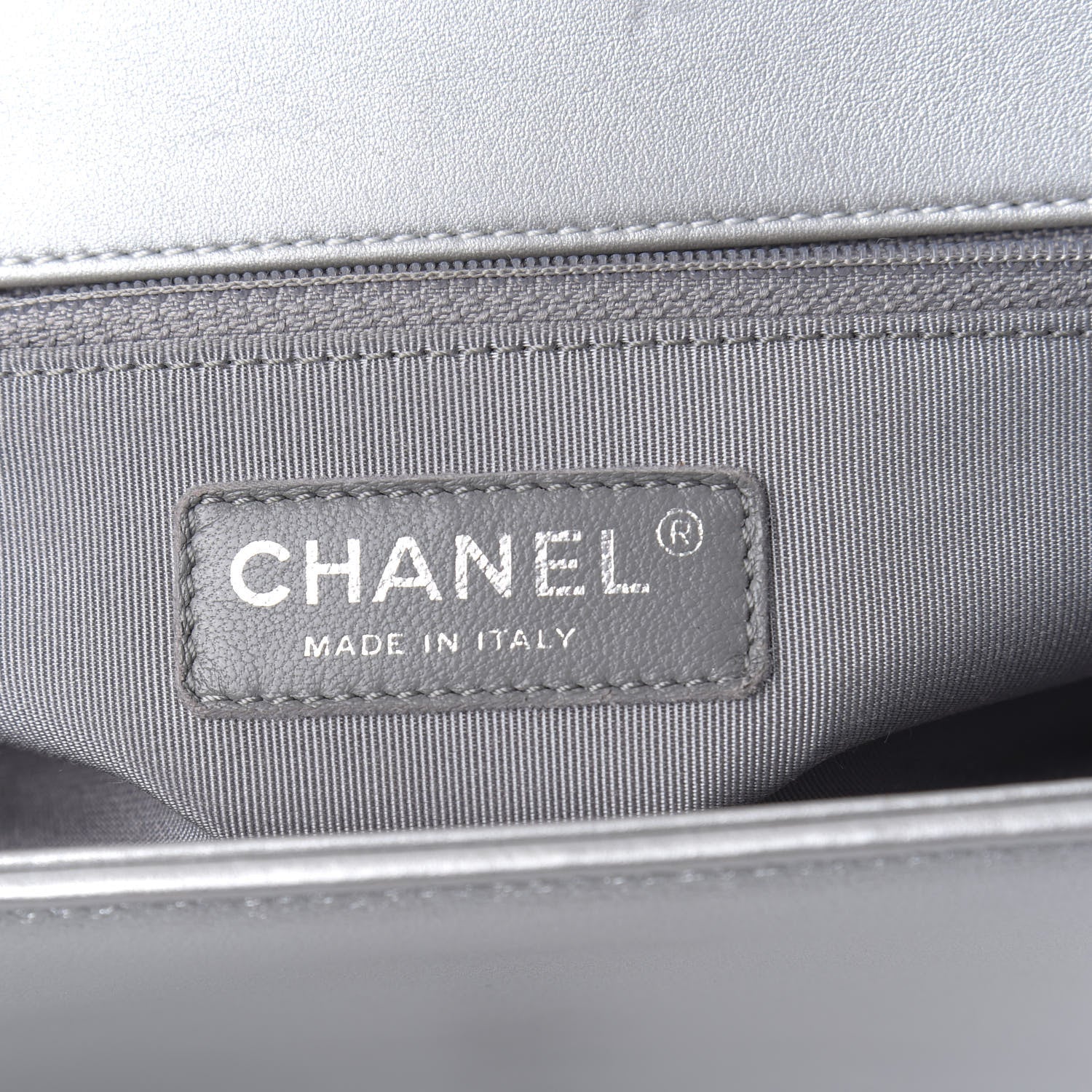 Chanel Metallic Calfskin Quilted New Medium Plexiglass Boy Flap Silver 6 of 10