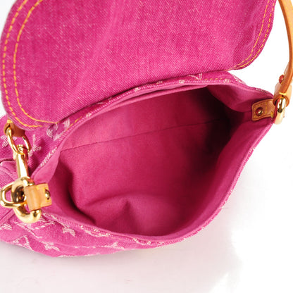 Louis Vuitton Monogram Denim Mini Pleaty Fuchsia 5 of 7
