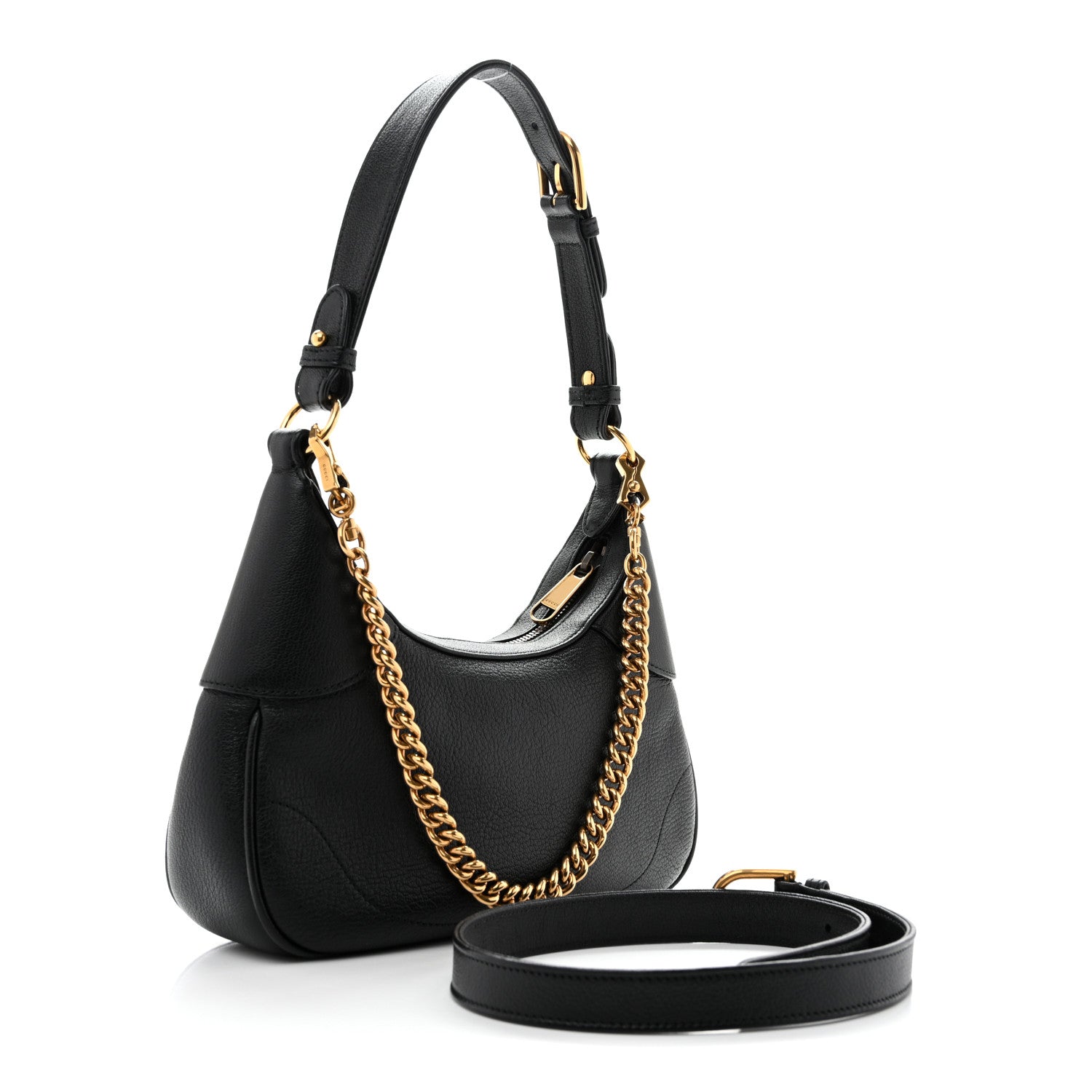 Gucci Goatskin Small Aphrodite Shoulder Bag Black 3 of 12