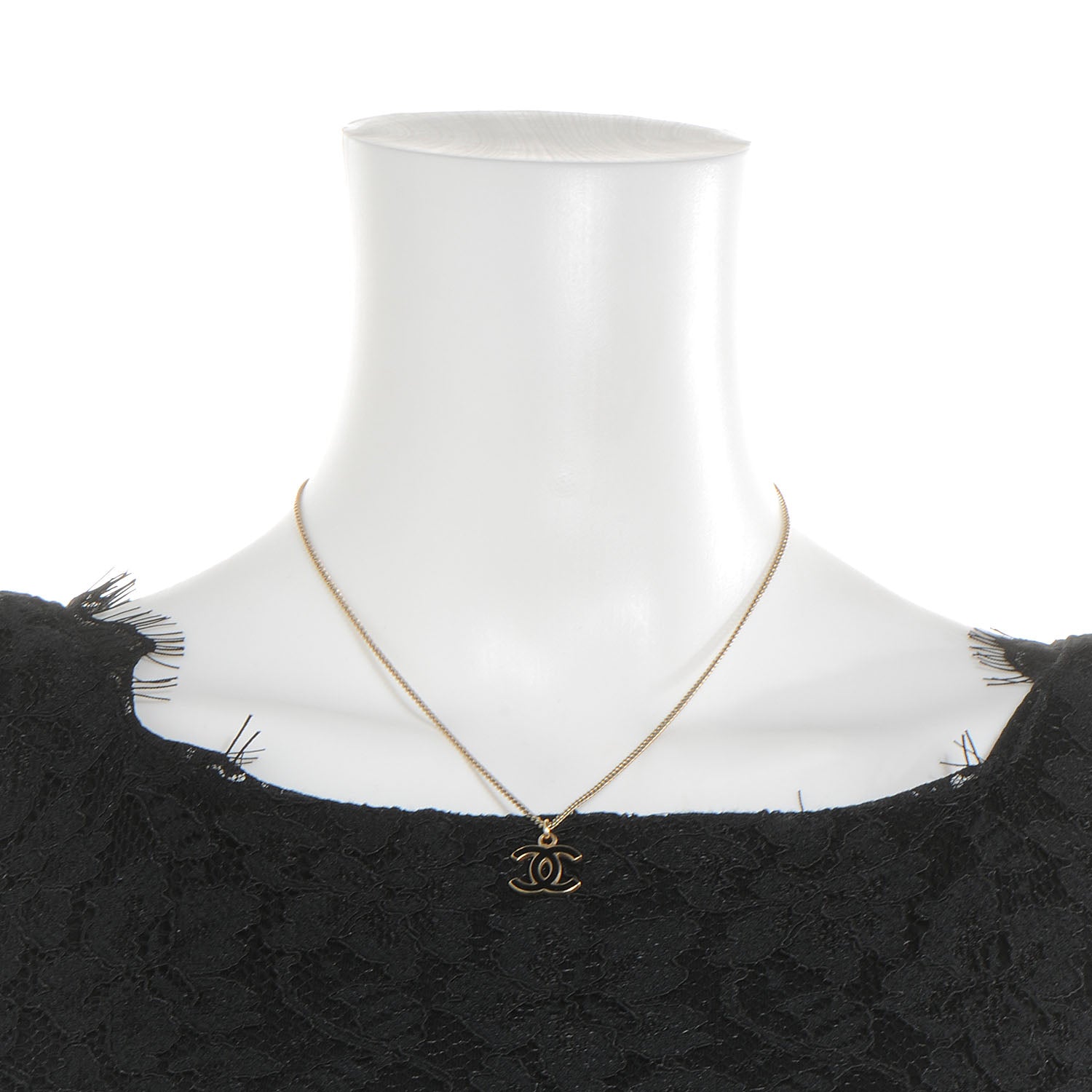 Chanel Enamel CC Necklace Black 2 of 6