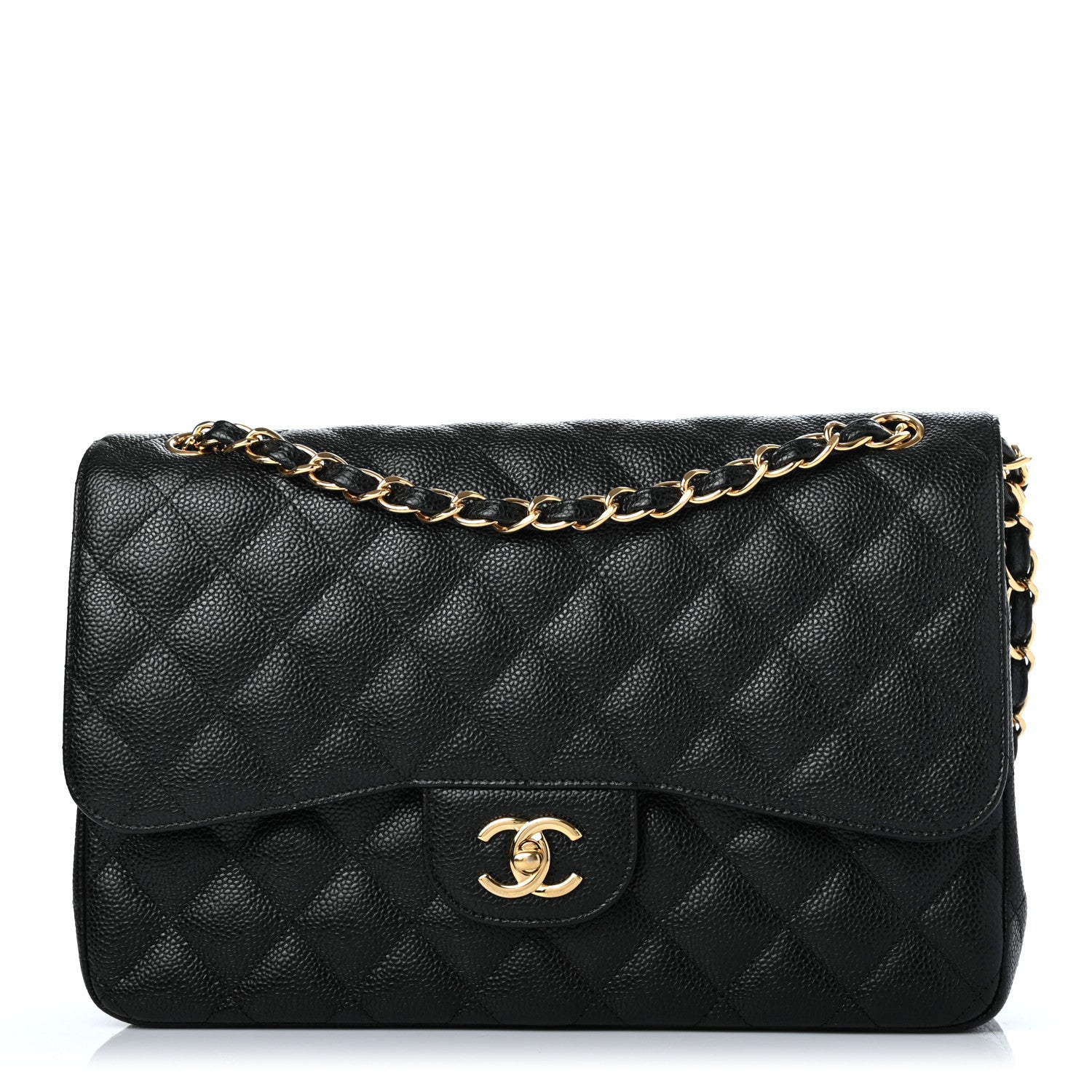 Chanel Caviar Quilted Jumbo Double Flap Black 1 of 4