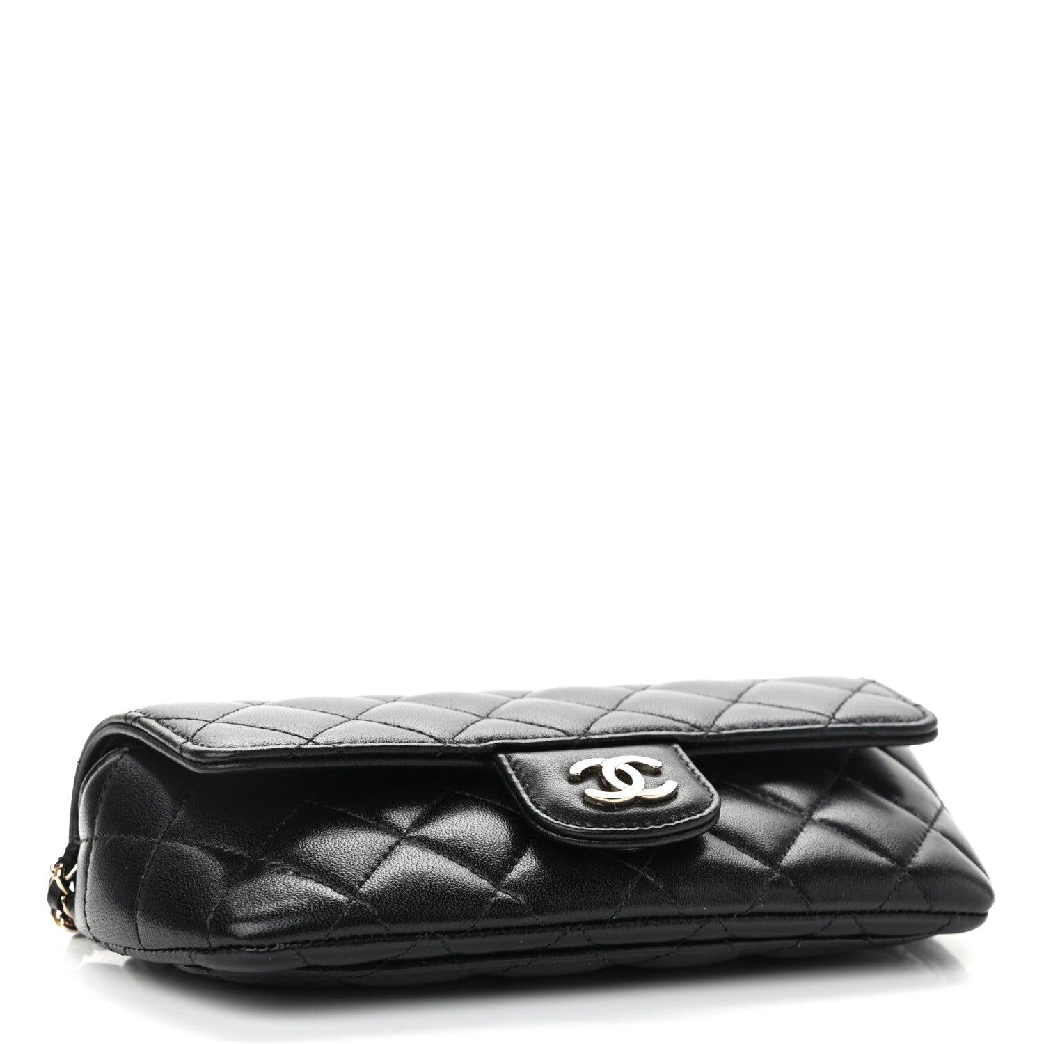 Chanel Lambskin Quilted Glasses Case With Chain Black 4 of 11