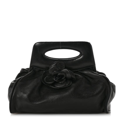 Chanel Lambskin Camellia Frame Bag Black 1 of 9