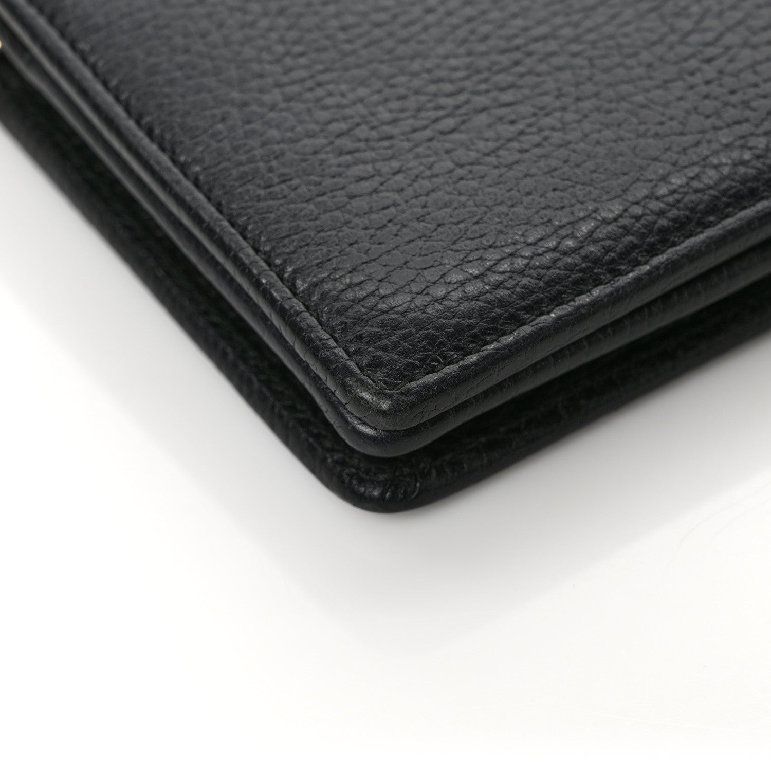 Gucci Calfskin Mini GG Marmont Chain Wallet Black 9 of 10