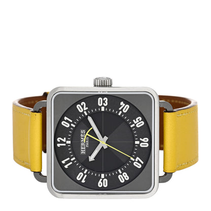 Hermes Stainless Steel Swift 38mm Carre H Automatic Watch Jaune de Naples 2 of 5
