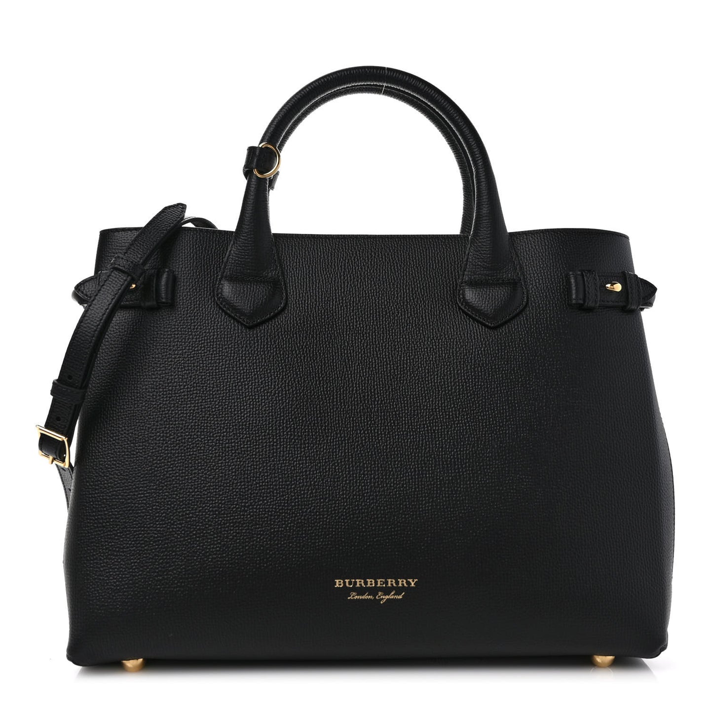 Derby Calfskin House Check Medium Banner Tote Black