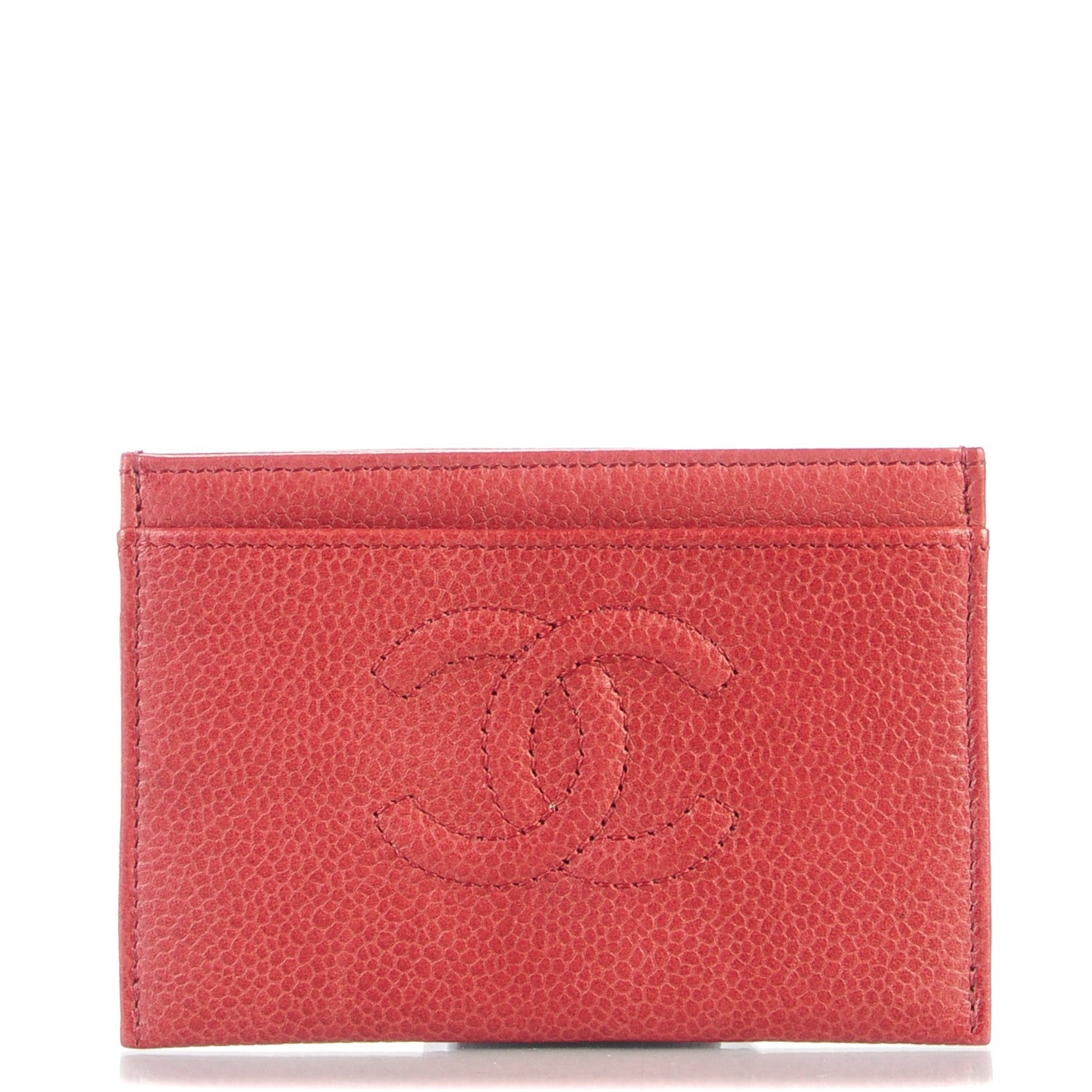 Chanel Caviar Timeless CC Card Holder Red 1 of 8