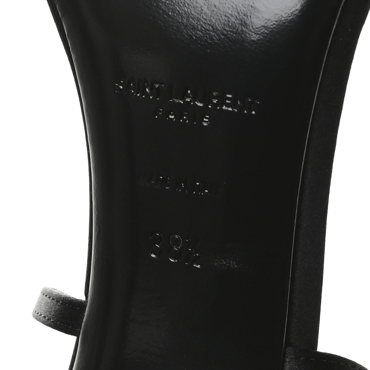 Crepe Satin Crystal Satine 110 Sandals 38.5 Black