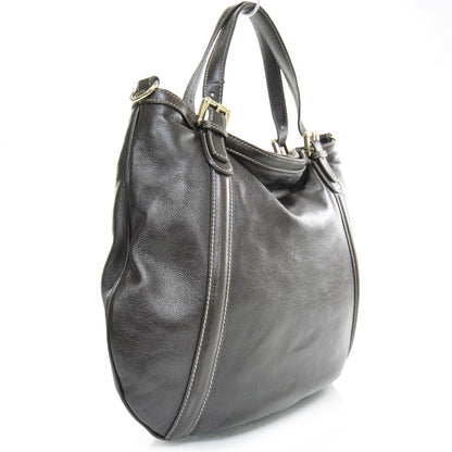 Gucci Leather Medium Britt Bag Dark Brown 2 of 11