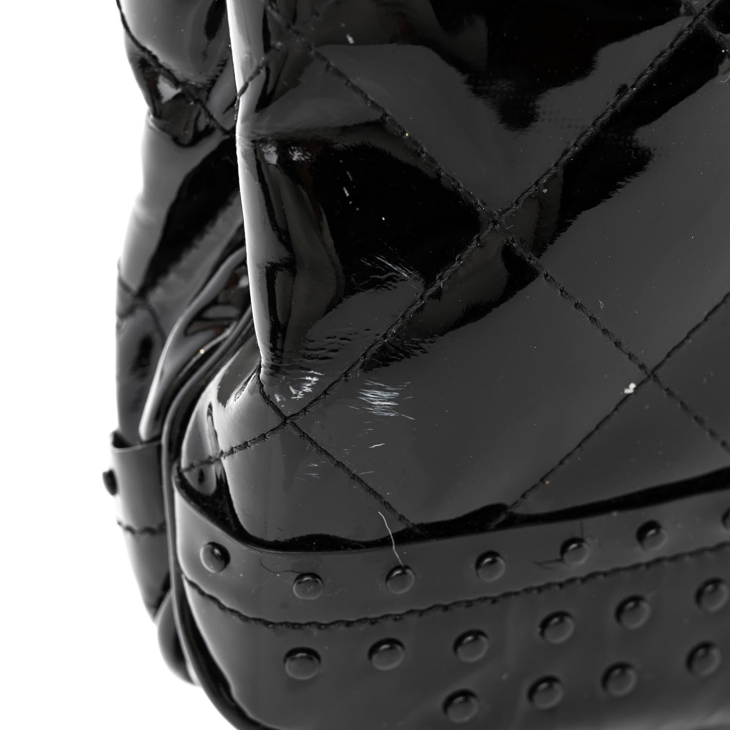Burberry Patent Quilted Studded Brooke Hobo Black 17 of 20