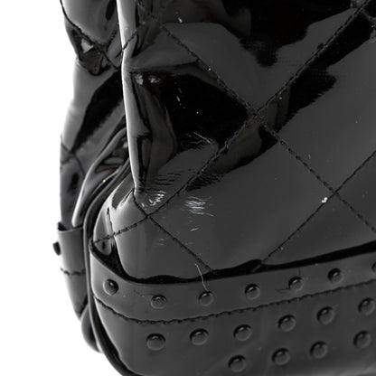 Burberry Patent Quilted Studded Brooke Hobo Black 17 of 20