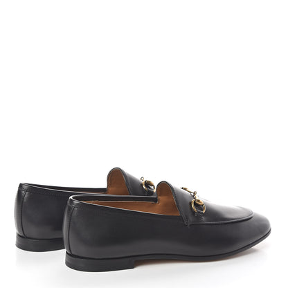 Gucci Calfskin Womens Jordaan Loafers 37.5 Black 4 of 8