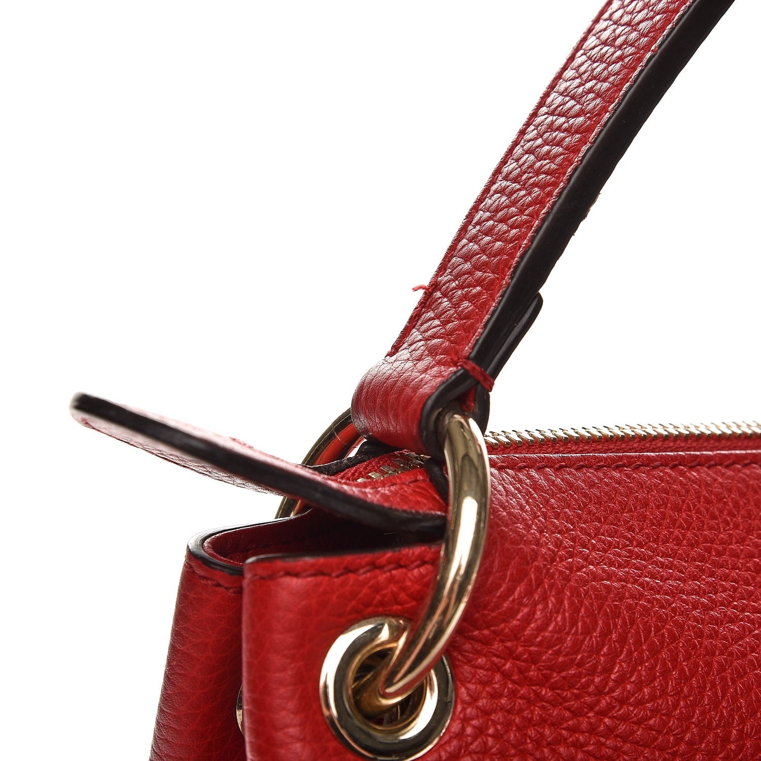 Gucci Pebbled Calfskin Large Soho Hobo Tabasco Red 10 of 12