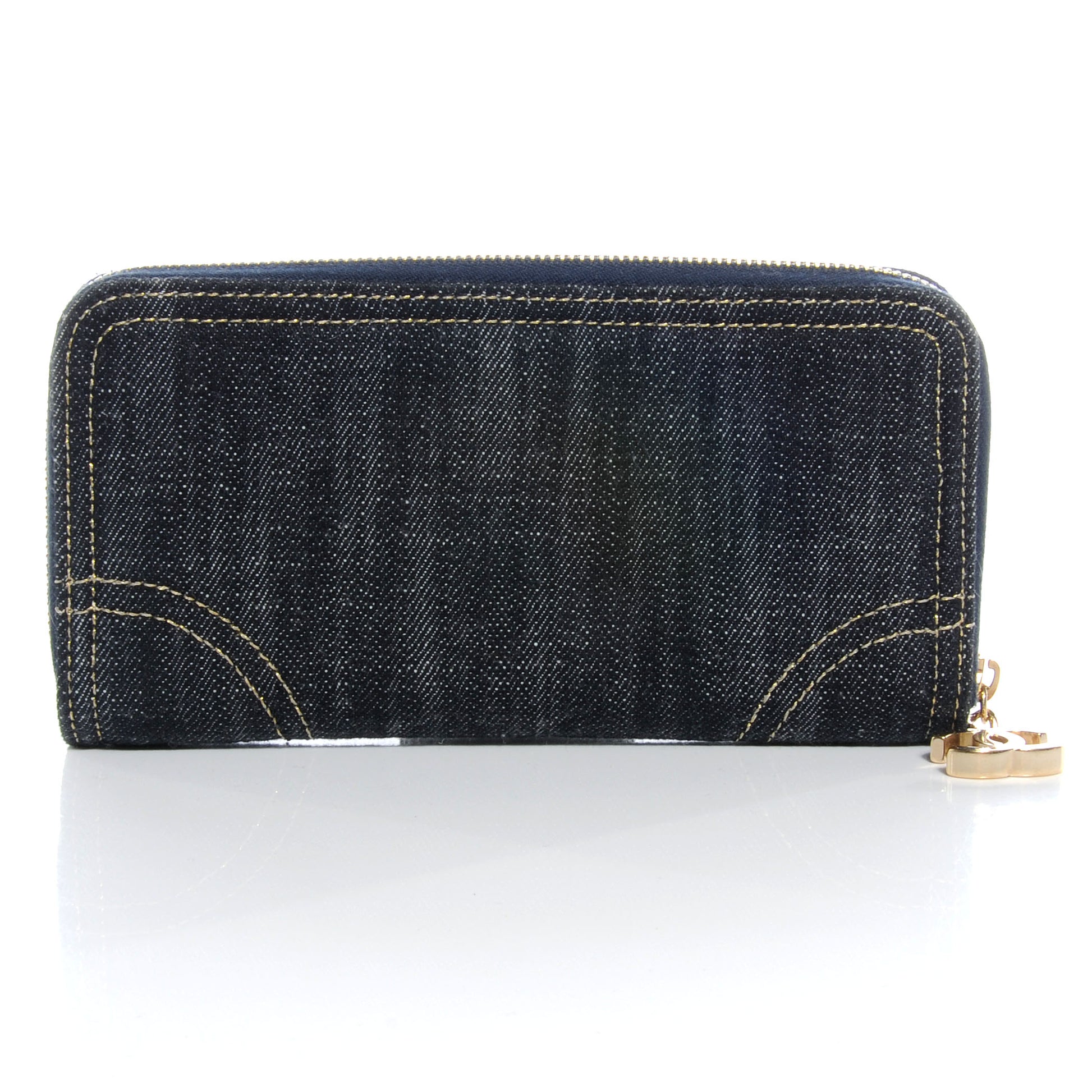 Chanel Denim CC Zip Wallet 3 of 9