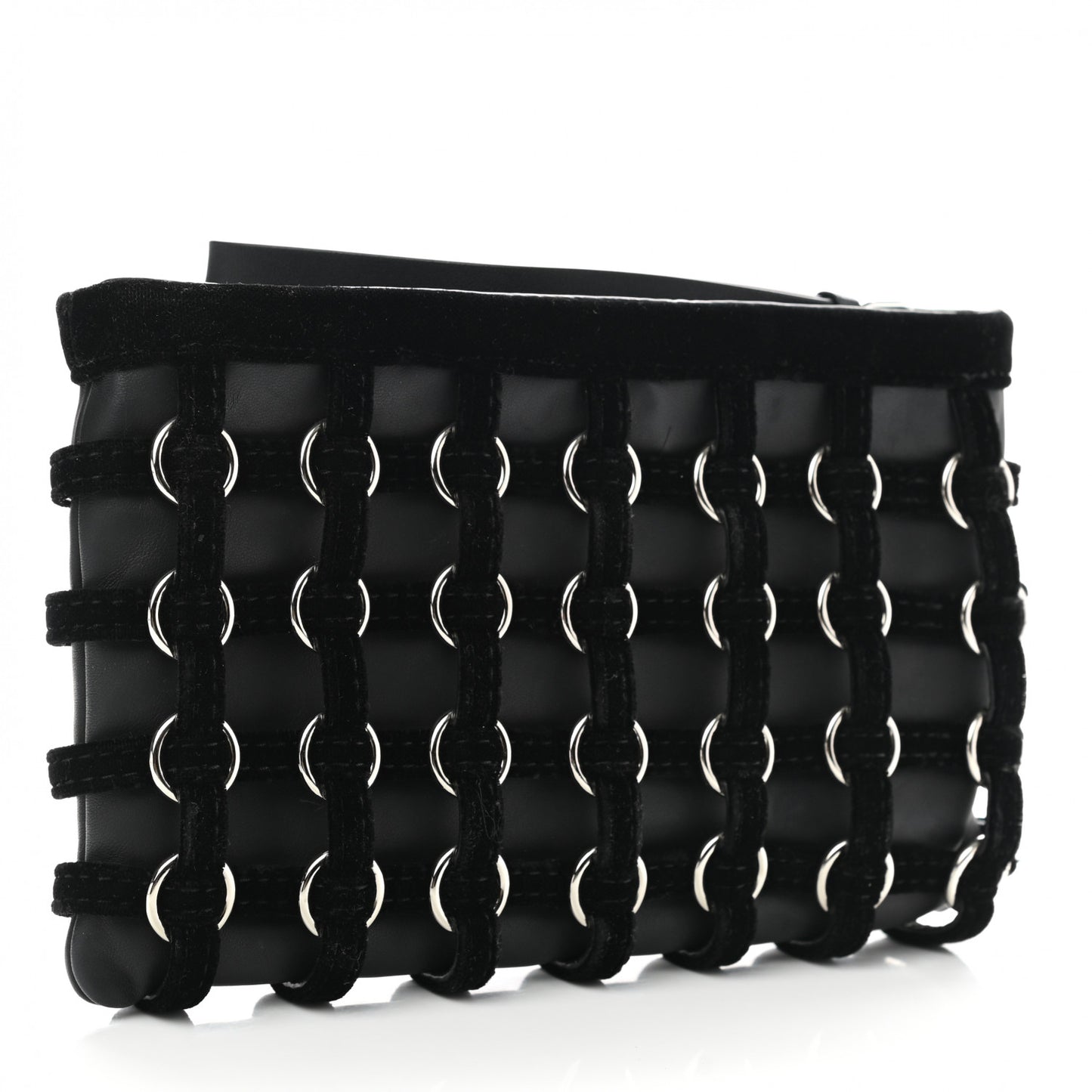 Calfskin Ring Wristlet Black