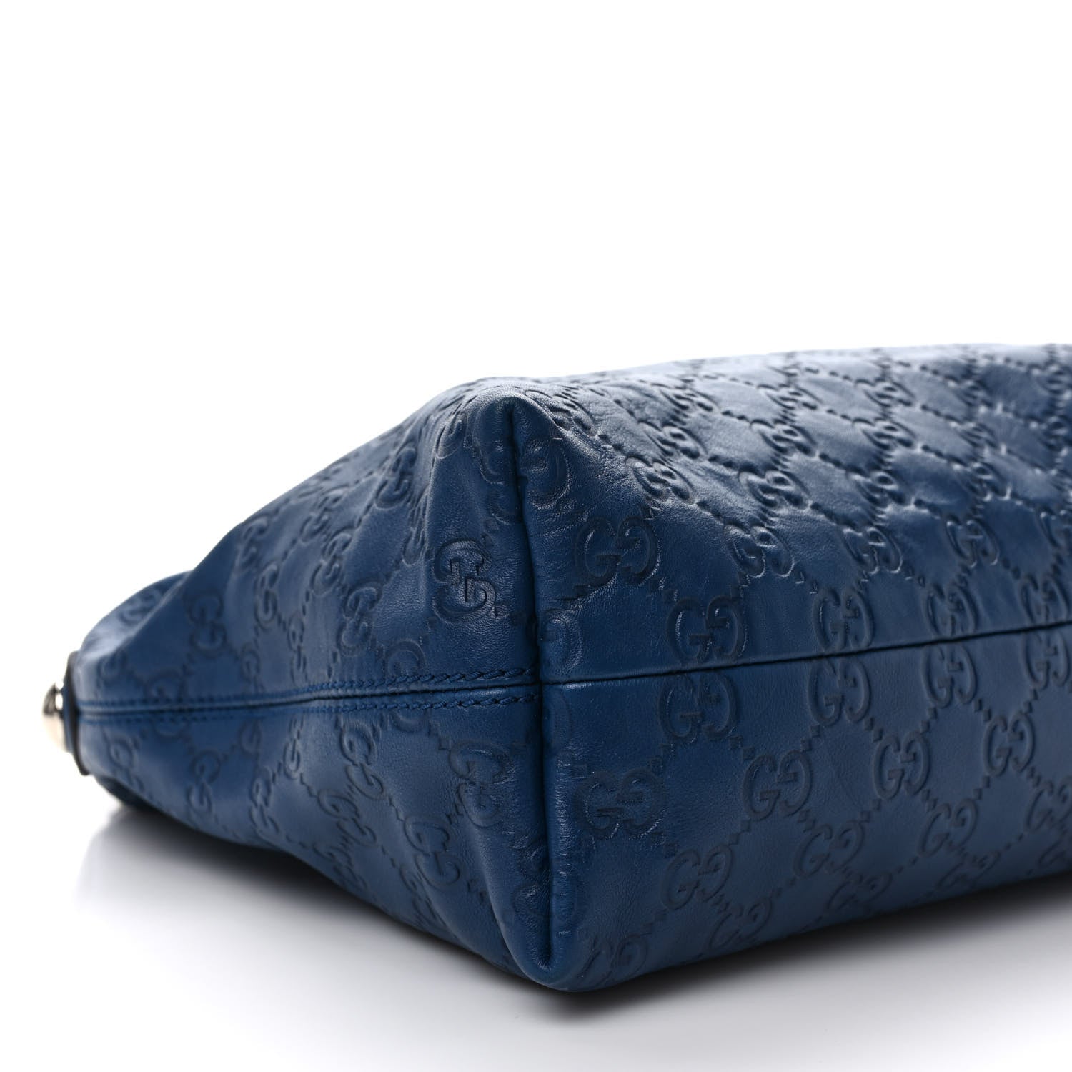 Gucci Guccissima Medium Icon Bit Hobo Blue 8 of 9