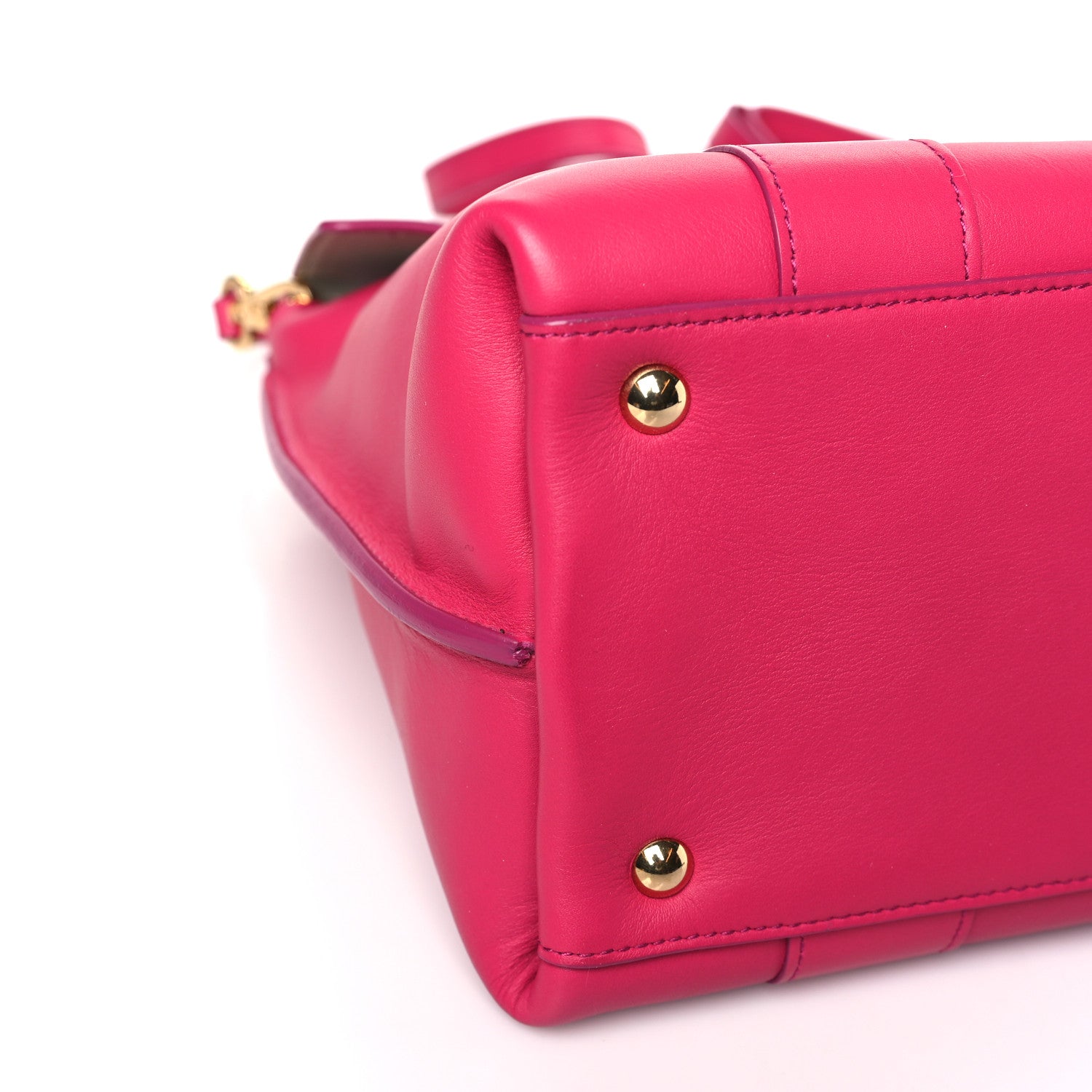 Salvatore Ferragamo Calfskin Large Sookie Satchel Agata Rosa 7 of 10