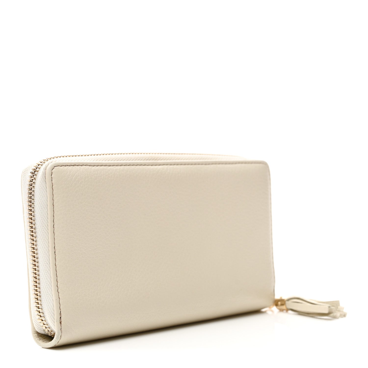 Gucci Pebbled Calfskin Soho Zip Around Wallet Off White 3 of 6