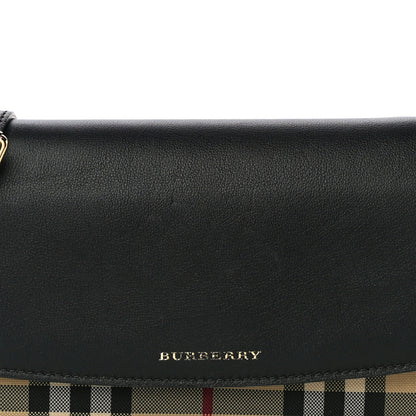 Burberry Calfskin House Check Henley Wallet On Chain Black 7 of 11