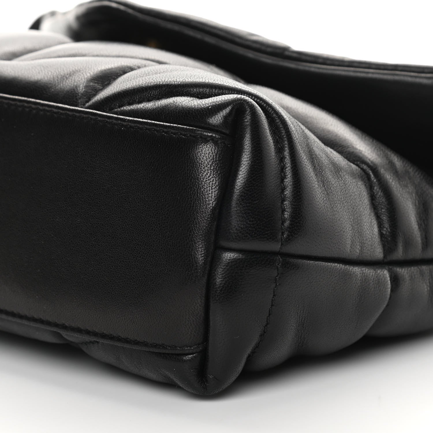 Saint Laurent Lambskin Quilted Toy Loulou Puffer Monogram Chain Satchel Black 10 of 10