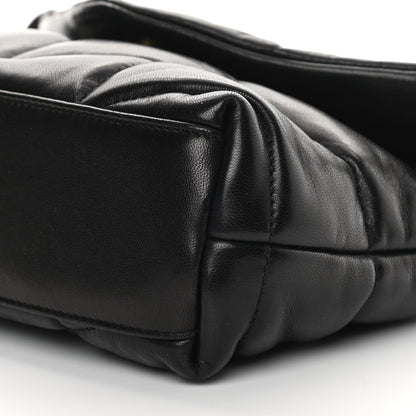 Saint Laurent Lambskin Quilted Toy Loulou Puffer Monogram Chain Satchel Black 10 of 10