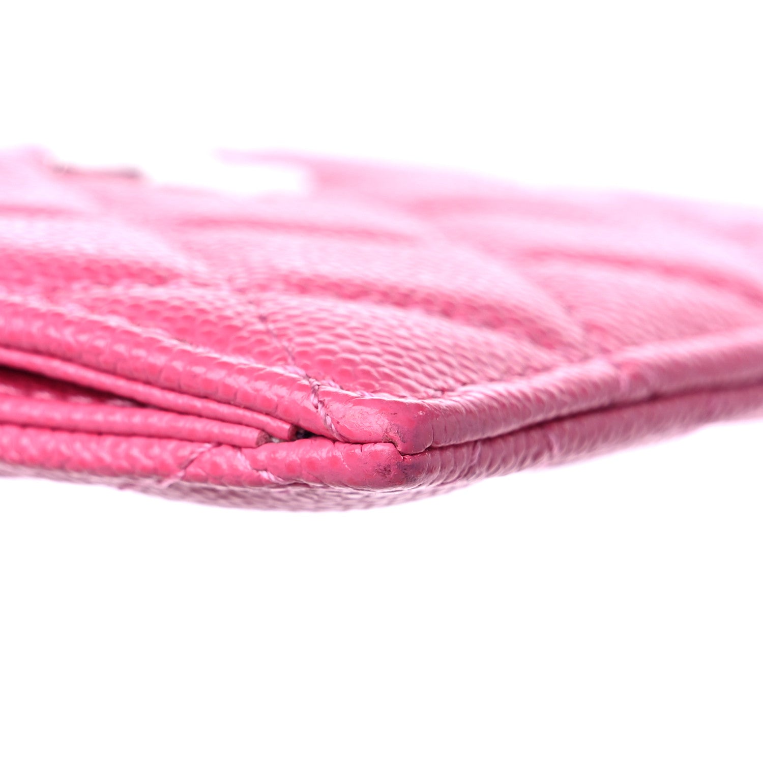 Chanel Caviar Quilted CC Zip Card Holder Dark Pink 8 of 11