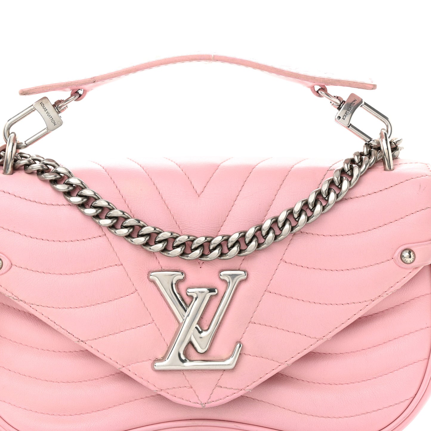 Calfskin New Wave Chain MM Smoothie Pink
