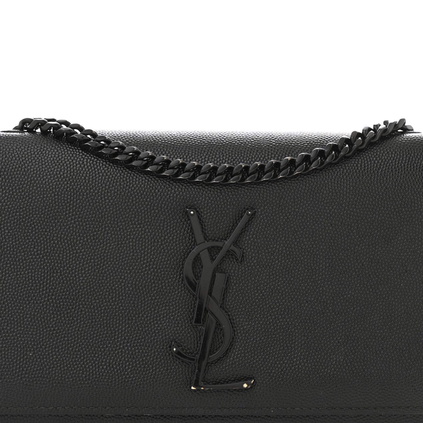 Grain De Poudre Medium Classic Monogram Monochrome Kate Satchel Black