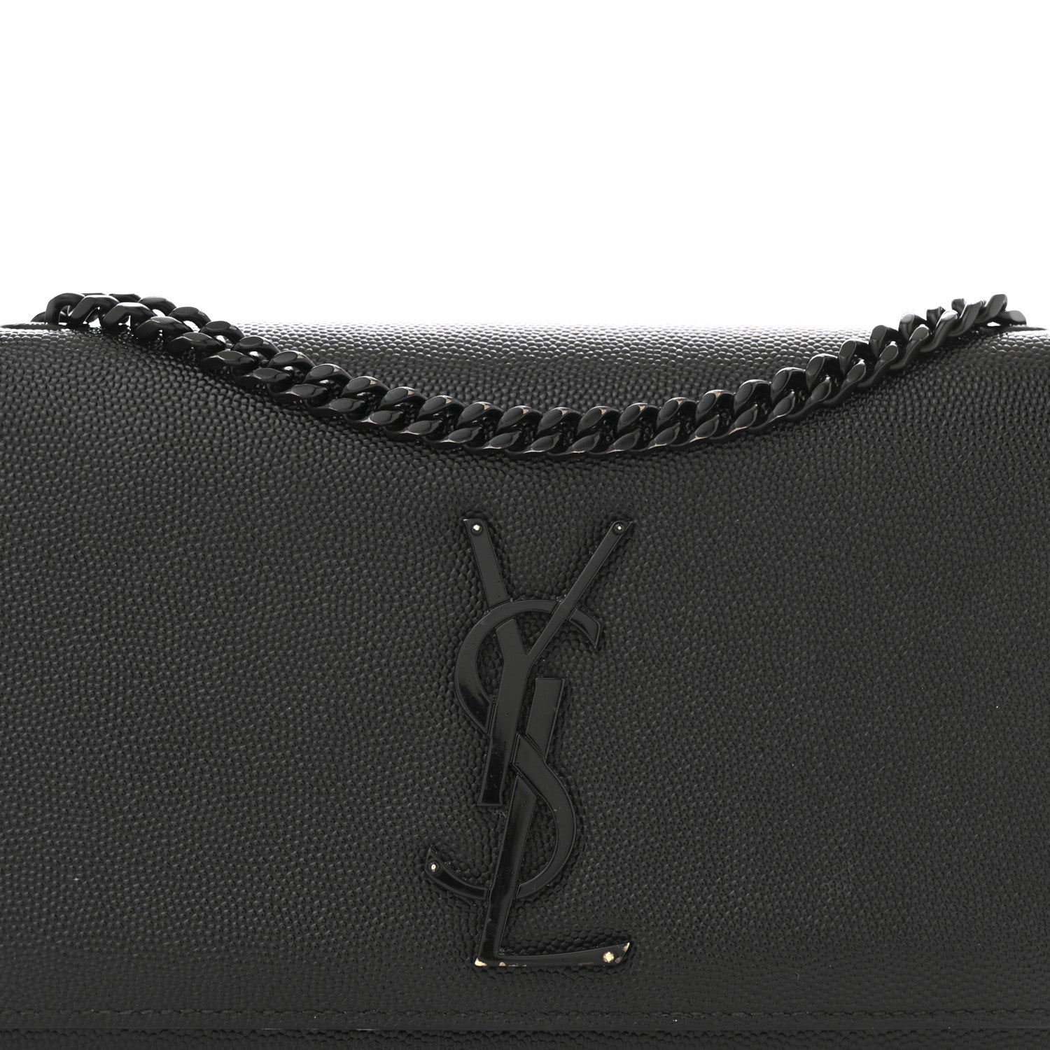 Saint Laurent Grain De Poudre Medium Classic Monogram Monochrome Kate Satchel Black 8 of 12