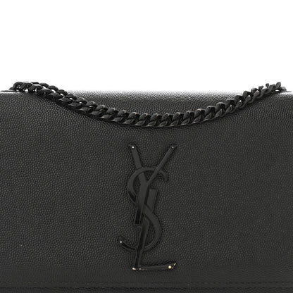 Saint Laurent Grain De Poudre Medium Classic Monogram Monochrome Kate Satchel Black 8 of 12