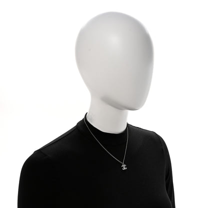 Chanel Crystal Timeless CC Necklace Silver 2 of 7
