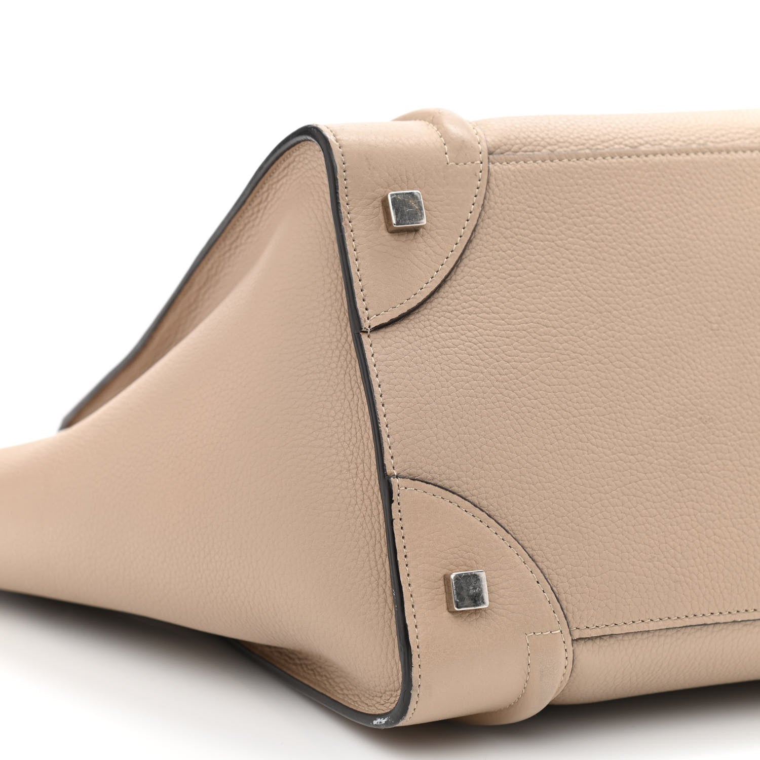 Celine Drummed Calfskin Mini Luggage Dune 9 of 14