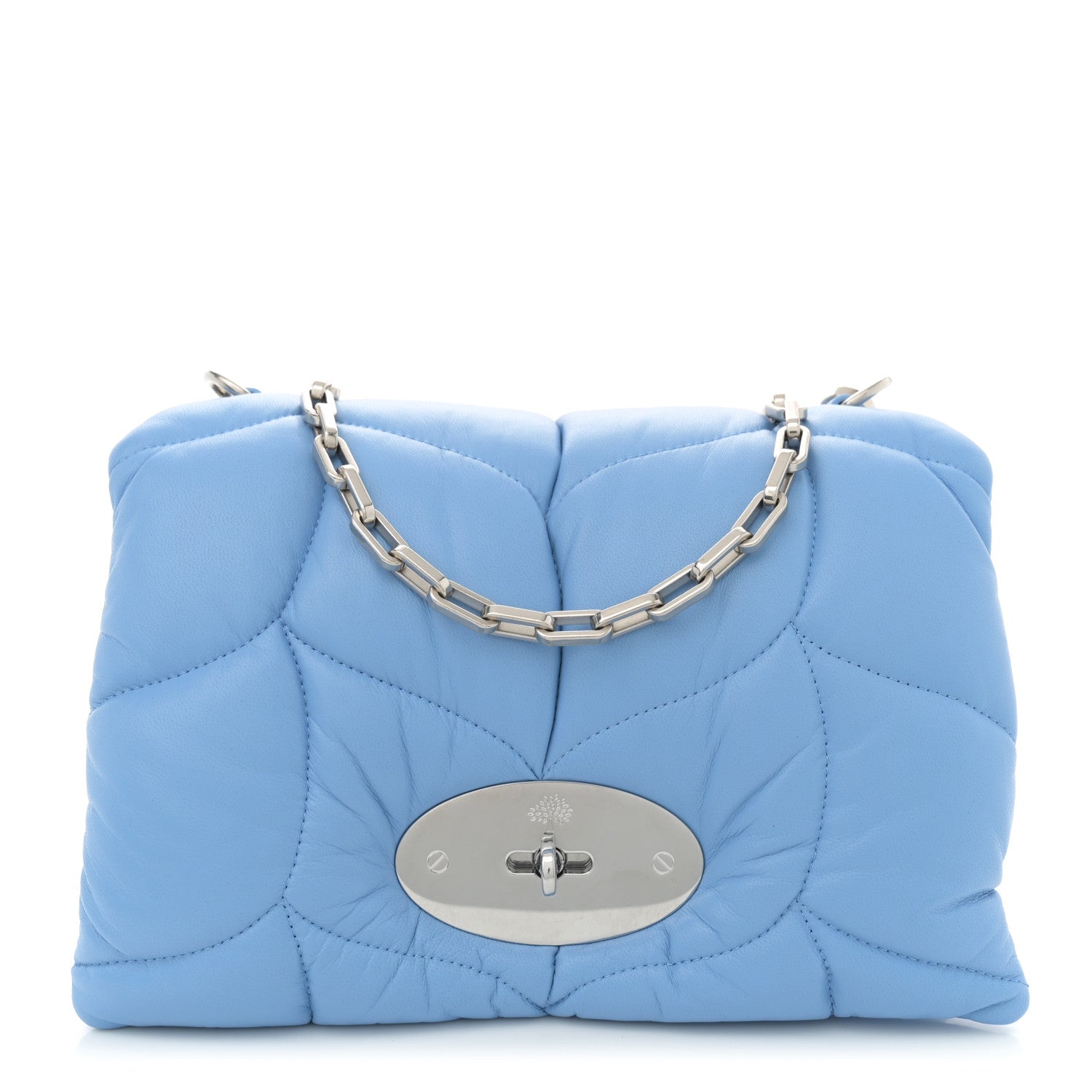 Mulberry Nappa Pillow Quilted Little Softie Bag Cornflower Blue 1 of 9