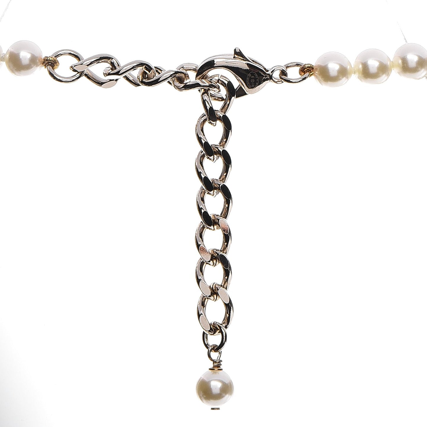 Pearl Crystal CC Long Necklace