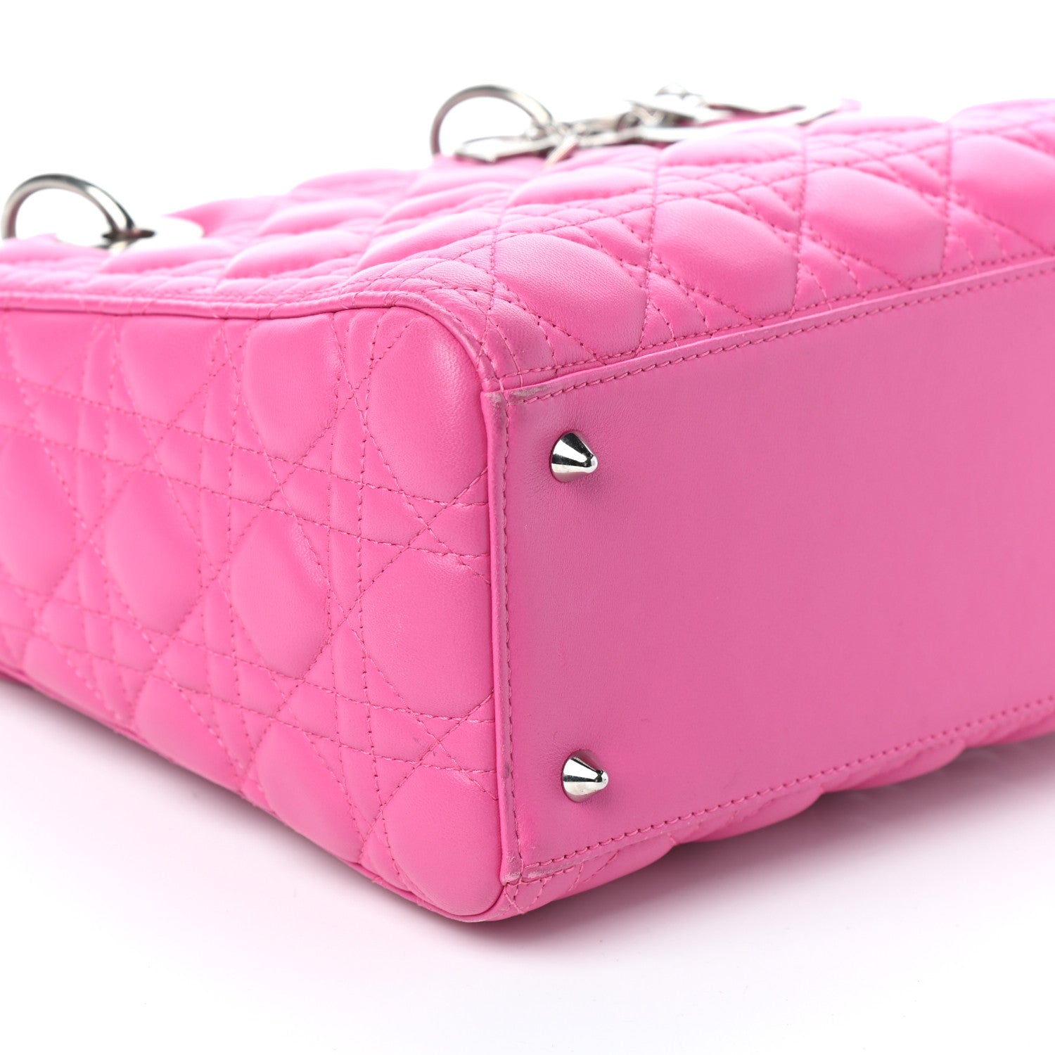 Christian Dior Lambskin Cannage Medium Lady Dior Pink 8 of 9